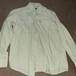 Abercrombie fitch button up long sleeve men tops shirt dress teen Easter outfit